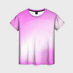Женская футболка Градиент розовый