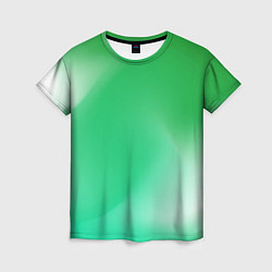 Женская футболка Градиент зеленый