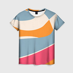 Женская футболка Разноцветная абстракция в стиле модерн