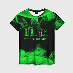 Женская футболка Stalker clear sky radiation art