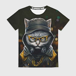 Футболка женская Rich grey Cat, цвет: 3D-принт