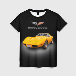 Женская футболка Американский спорткар Chevrolet Corvette Stingray