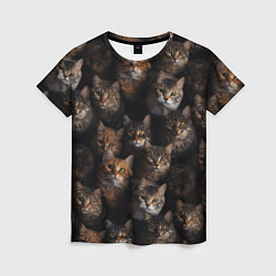 Женская футболка Паттерн из котов