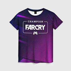 Футболка женская Far Cry gaming champion: рамка с лого и джойстиком, цвет: 3D-принт