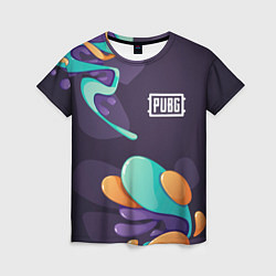 Женская футболка PUBG graffity splash