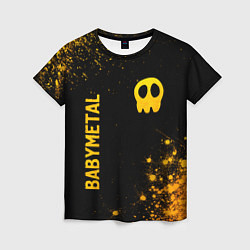 Женская футболка Babymetal - gold gradient: надпись, символ