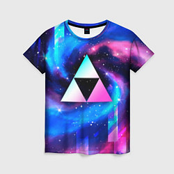 Женская футболка Zelda неоновый космос
