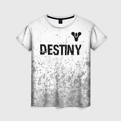 Женская футболка Destiny glitch на светлом фоне: символ сверху