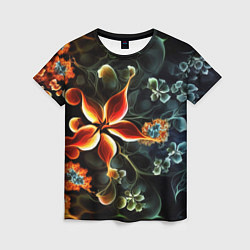 Женская футболка Абстрактные цветы