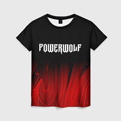 Футболка женская Powerwolf red plasma, цвет: 3D-принт