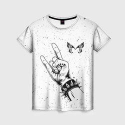 Женская футболка Placebo и рок символ