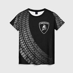 Женская футболка Lamborghini tire tracks