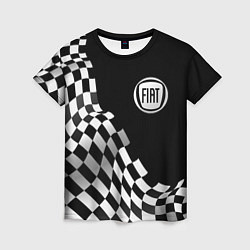 Женская футболка Fiat racing flag
