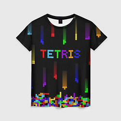 Женская футболка Falling blocks tetris