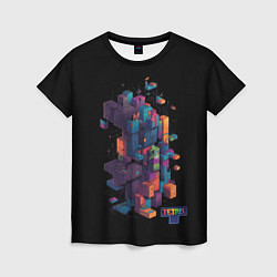 Футболка женская Tetris abstract, цвет: 3D-принт