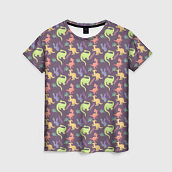 Женская футболка Динозавры паттерн