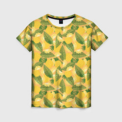 Женская футболка Летний паттерн с ананасами