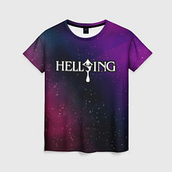 Женская футболка Hellsing gradient space