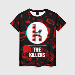 Женская футболка The Killers rock glitch