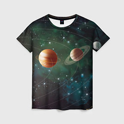 Женская футболка Планетная система