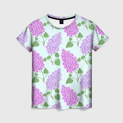 Женская футболка Лиловая и розовая сирень