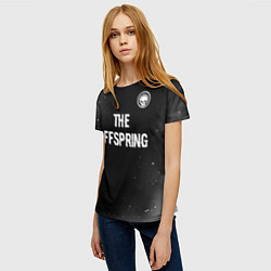 Футболка женская The Offspring glitch на темном фоне: символ сверху, цвет: 3D-принт — фото 2