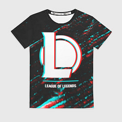 Футболка женская League of Legends в стиле glitch и баги графики на, цвет: 3D-принт