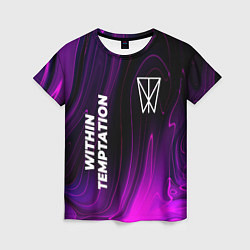 Женская футболка Within Temptation violet plasma
