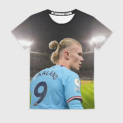 Футболка женская Эрлинг Холанд Манчестер, цвет: 3D-принт