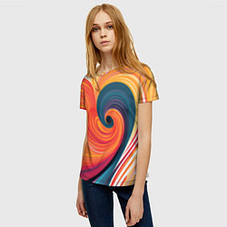 Футболка женская Вихрь цвета, цвет: 3D-принт — фото 2