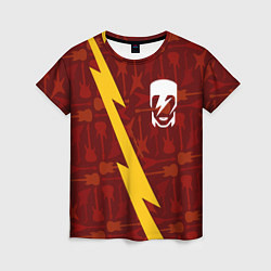 Женская футболка David Bowie гитары и молния