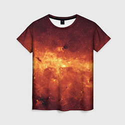 Женская футболка Огненная галактика