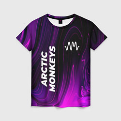 Футболка женская Arctic Monkeys violet plasma, цвет: 3D-принт