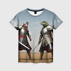 Женская футболка Древний Рус против Ящера