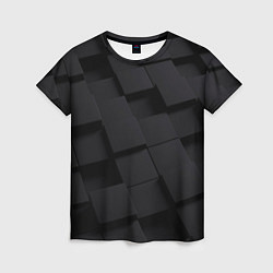 Женская футболка Чёрные геометрические блоки