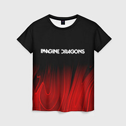 Футболка женская Imagine Dragons red plasma, цвет: 3D-принт
