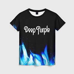 Женская футболка Deep Purple blue fire