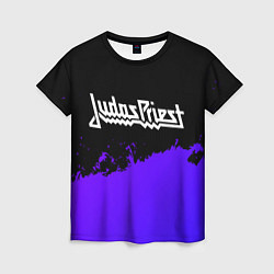Футболка женская Judas Priest purple grunge, цвет: 3D-принт