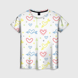 Женская футболка Color hearts