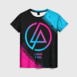 Женская футболка Linkin Park - neon gradient