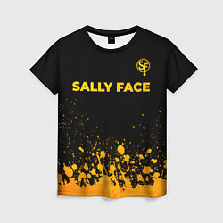 Футболка женская Sally Face - gold gradient: символ сверху, цвет: 3D-принт