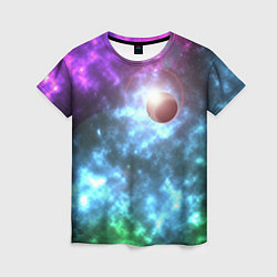 Женская футболка Планета в космическом пространстве