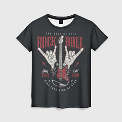 Женская футболка Rock and roll - хой