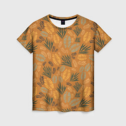 Женская футболка Мексиканские оранжевые папаротники