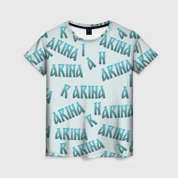 Женская футболка Арина - текст паттерн