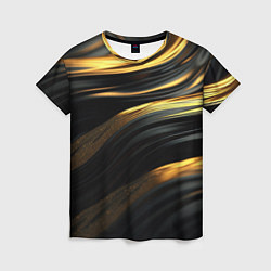 Женская футболка Золотистые волны
