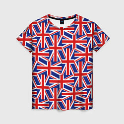 Футболка женская Флаги Великобритании, цвет: 3D-принт