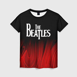 Футболка женская The Beatles red plasma, цвет: 3D-принт