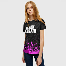 Футболка женская Black Sabbath rock legends: символ сверху, цвет: 3D-принт — фото 2