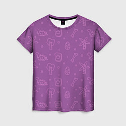 Женская футболка Violet dinosaurs